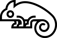 Chameleon Facing Left Outline Svg Vector, Free Vectors File